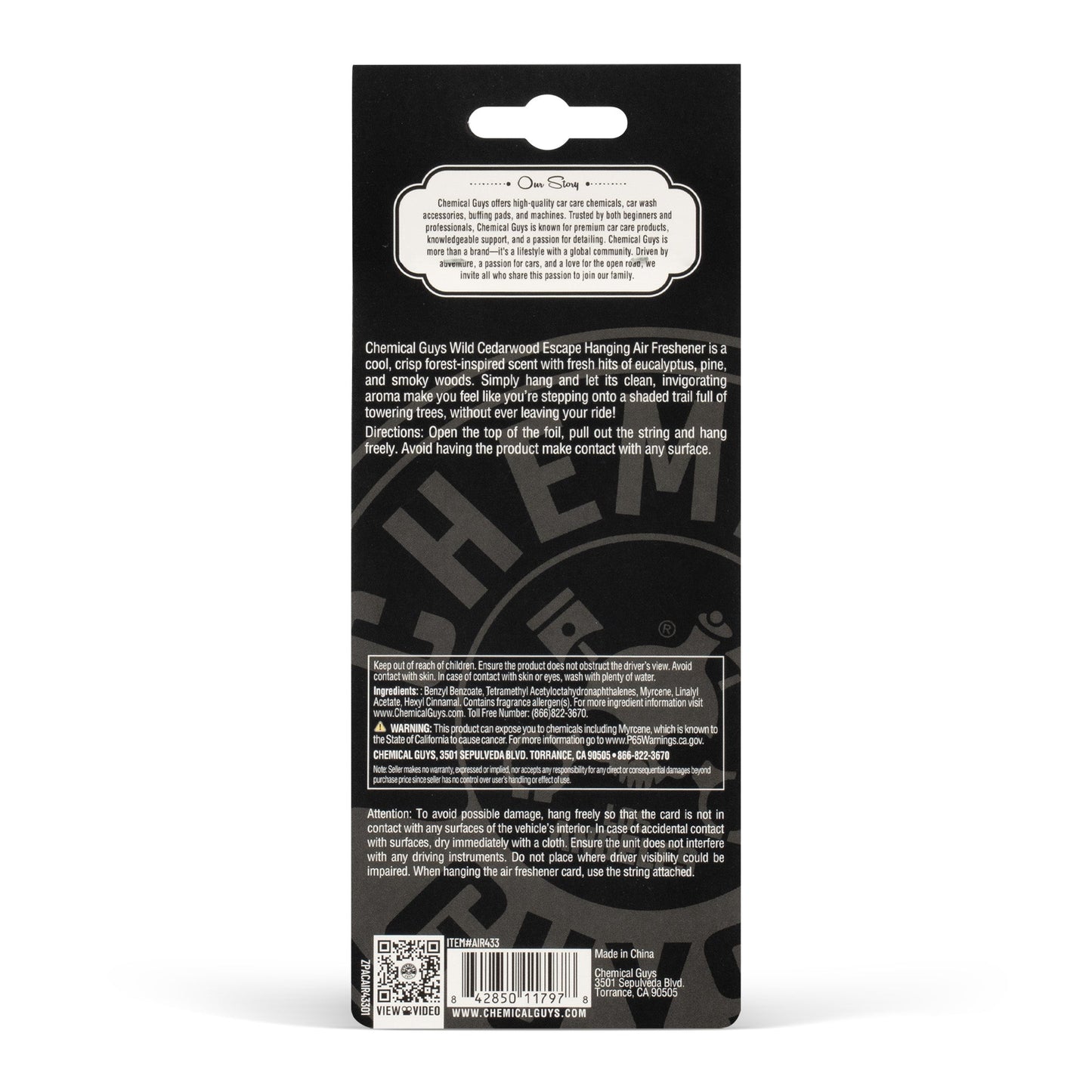 Wild Cedarwood Escape Hanging Air Freshener