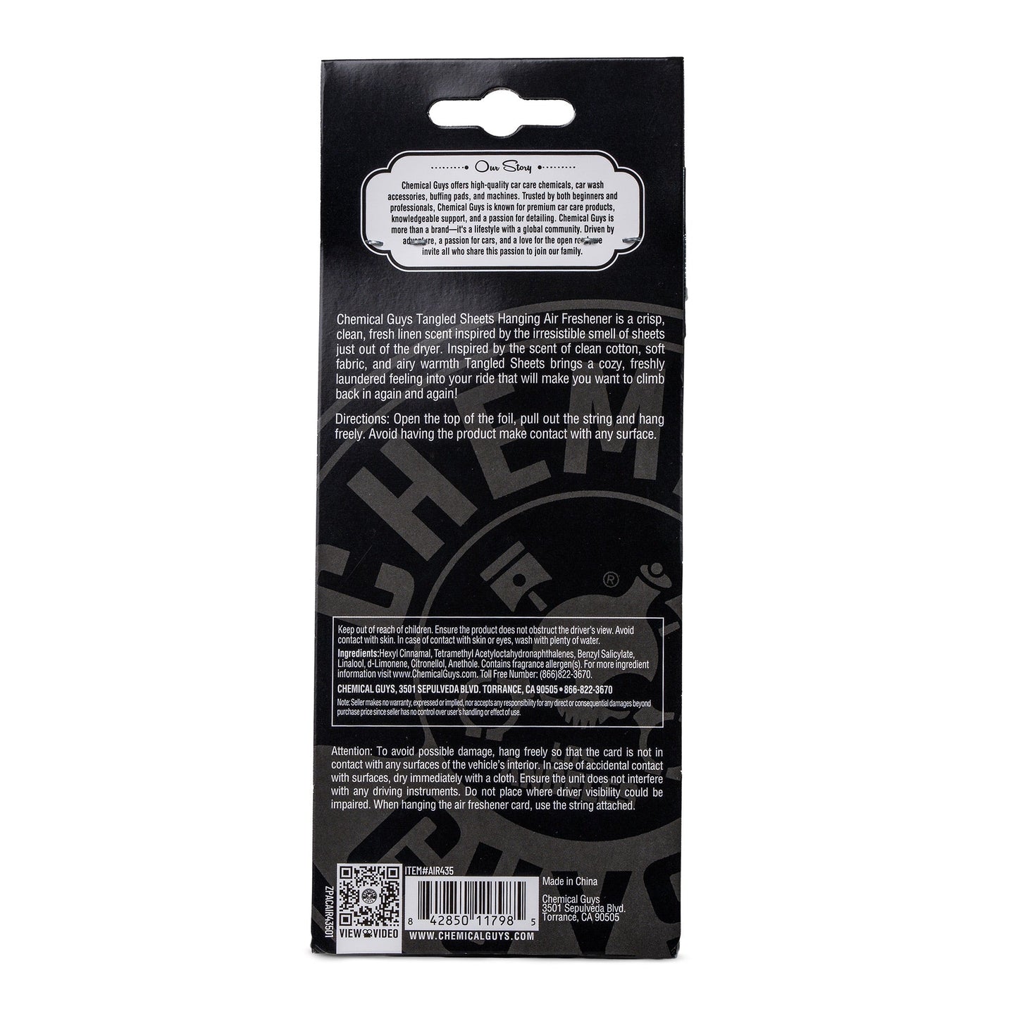 Tangled Sheets Hanging Air Freshener