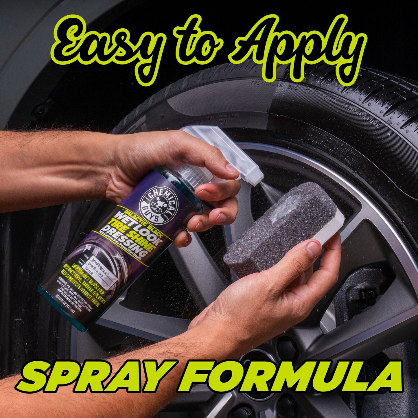 Galactic Black Wet Look Tire Shine Dressing
