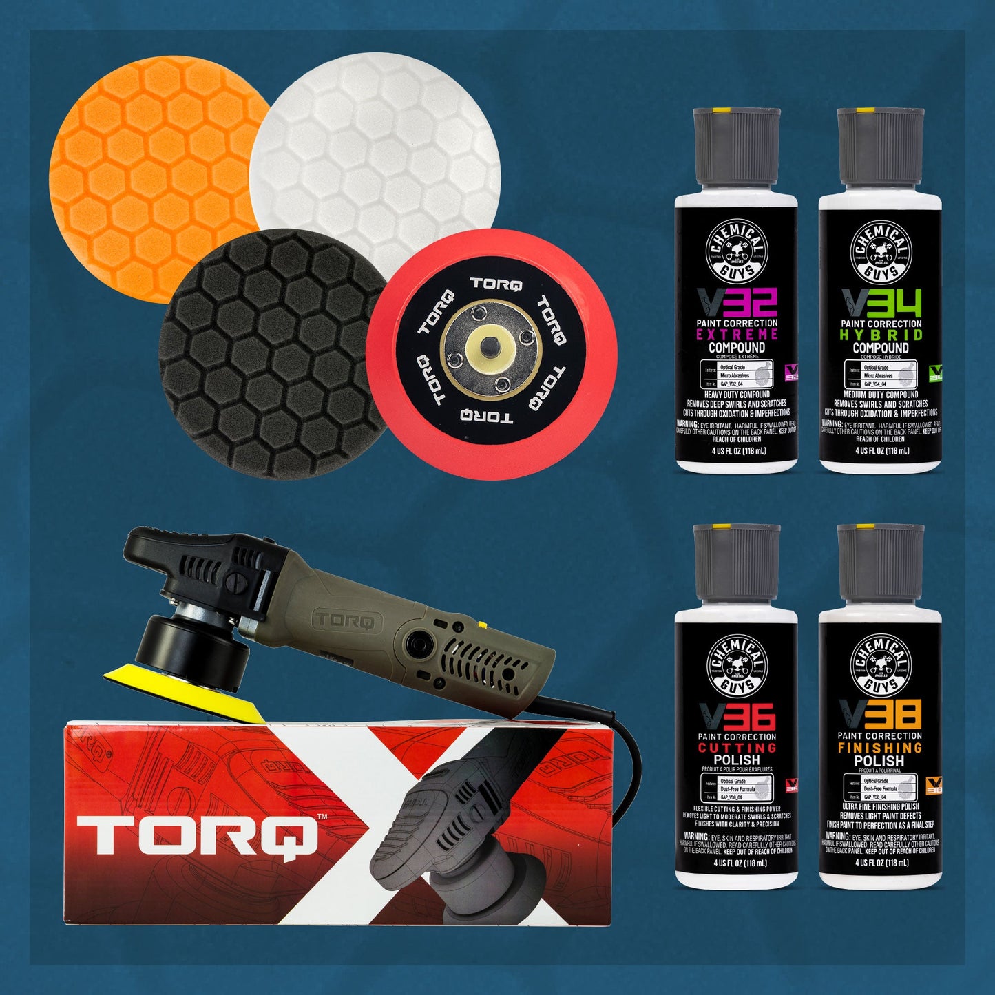 TORQX Random Orbital Polisher Kit
