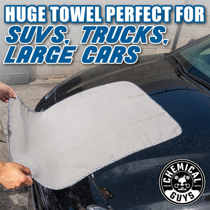 Waffle Weave Gray Matter Microfiber Drying Towel