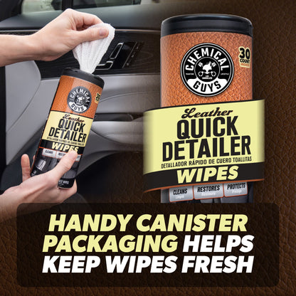 Leather Quick Detailer Wipes 3-Pack Kit