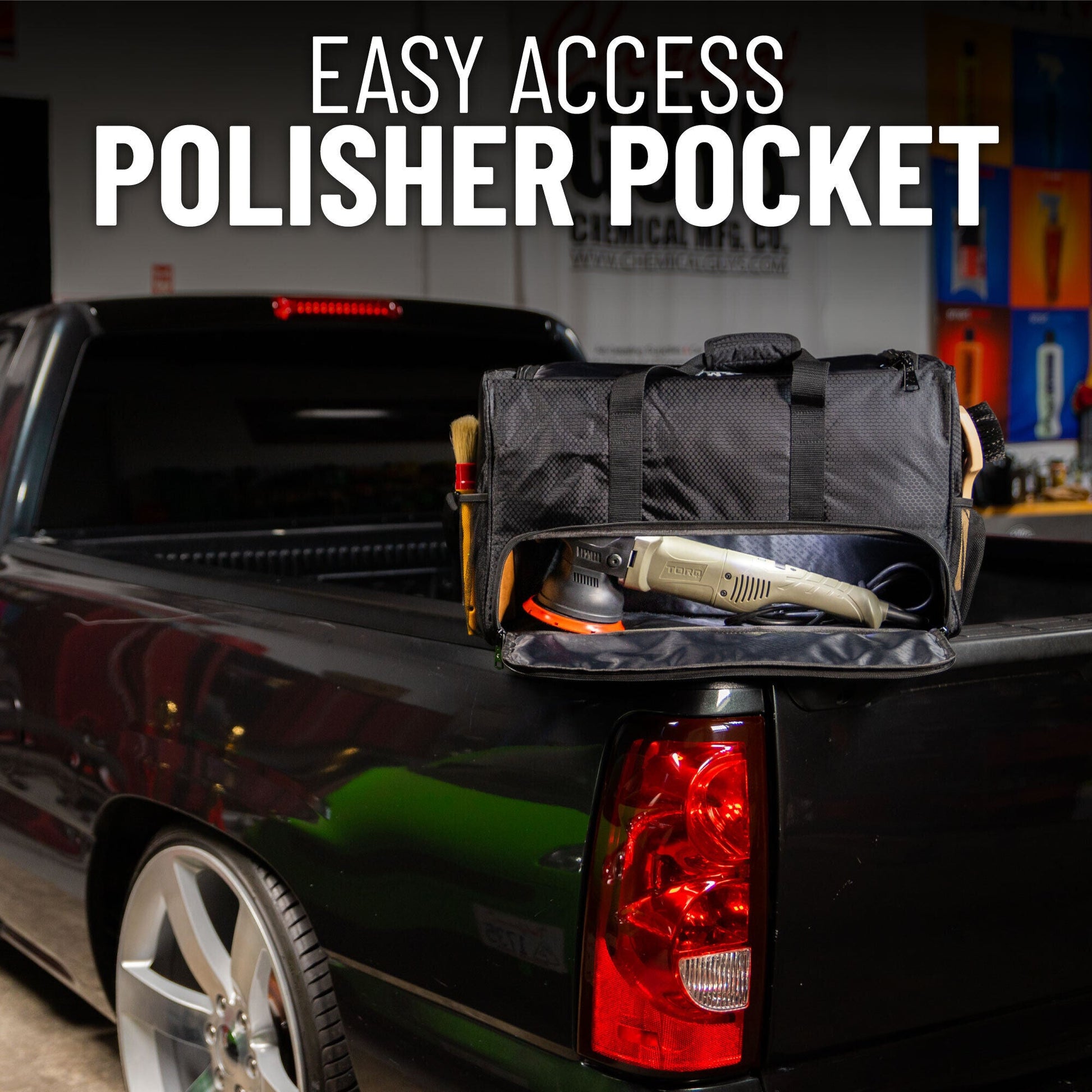 Arsenal Range Trunk Organizer & Detailing Bag With Polisher Pocket