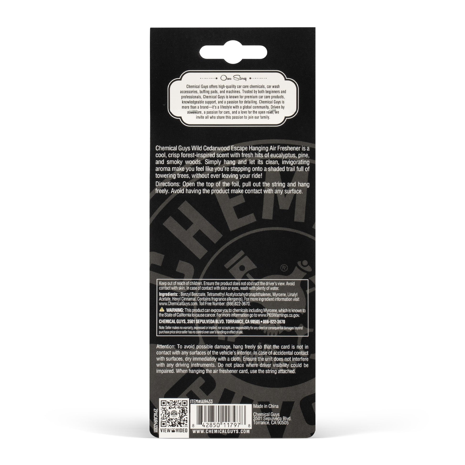 Wild Cedarwood Escape Hanging Air Freshener
