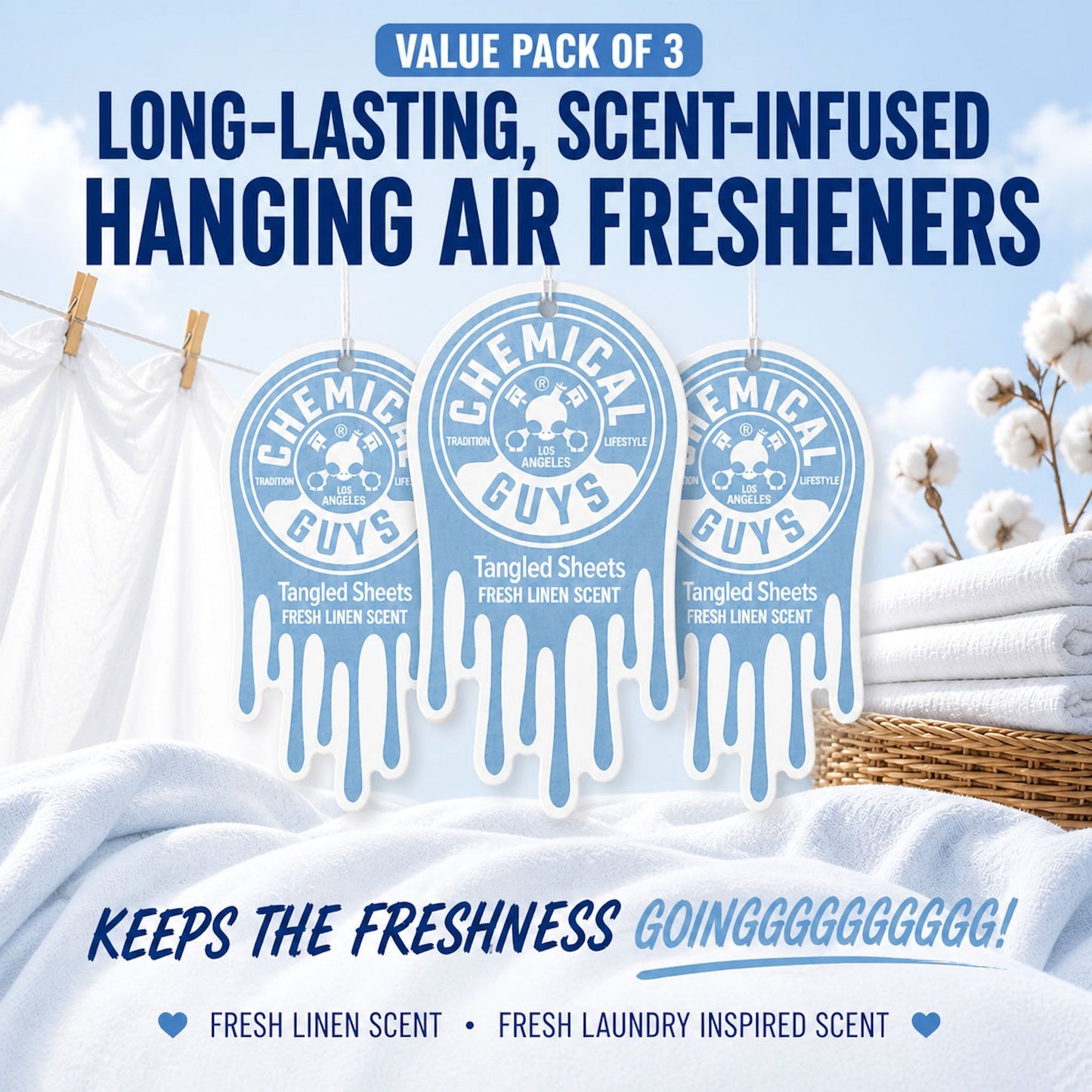 Tangled Sheets Hanging Air Freshener