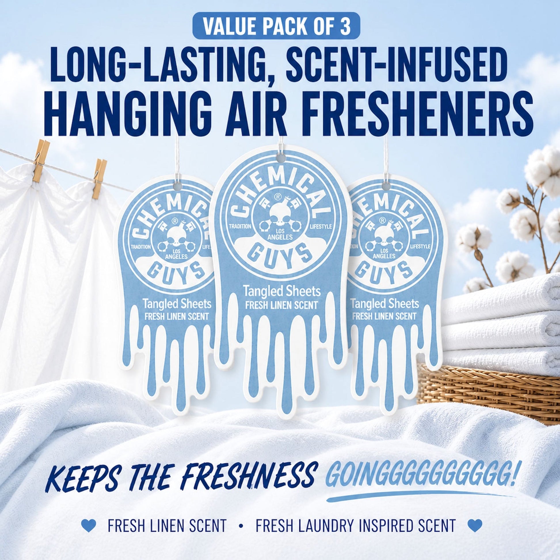Tangled Sheets Hanging Air Freshener
