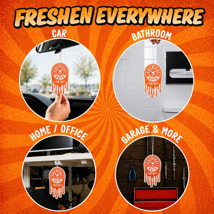 Creamy Orange Swirl Hanging Air Freshener