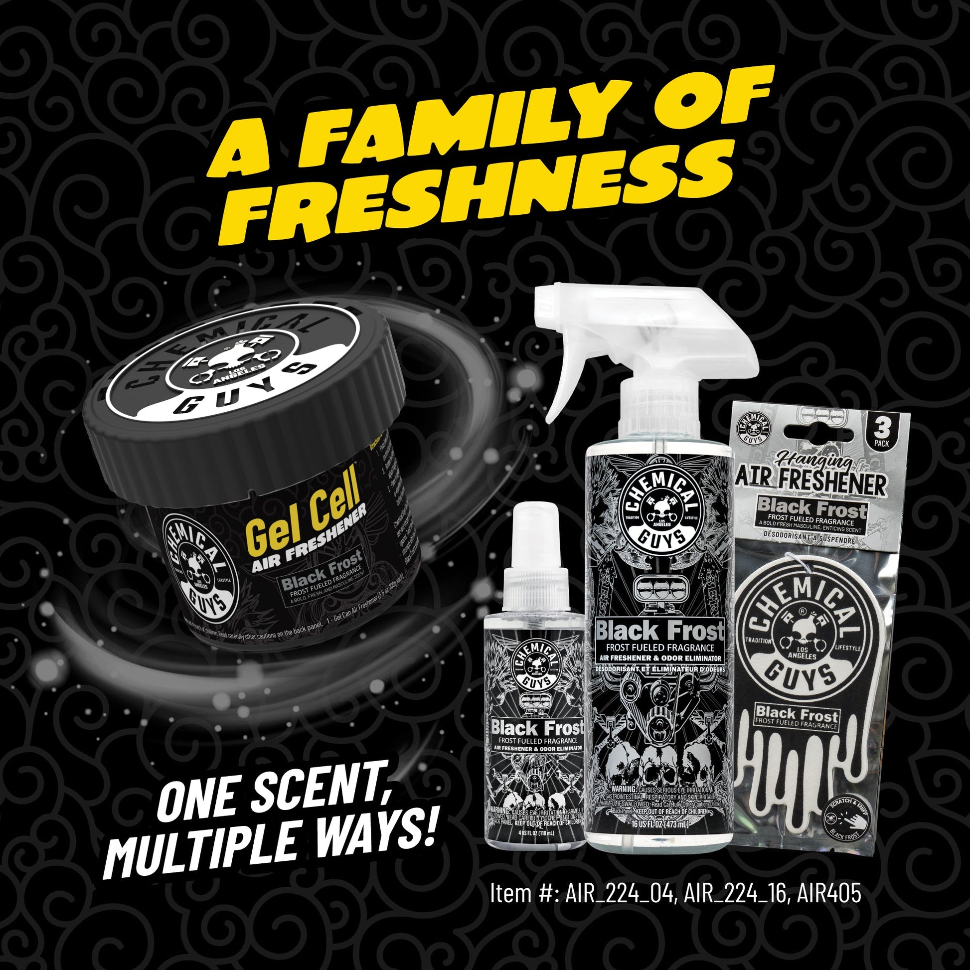 Black Frost Gel Cell Air Freshener