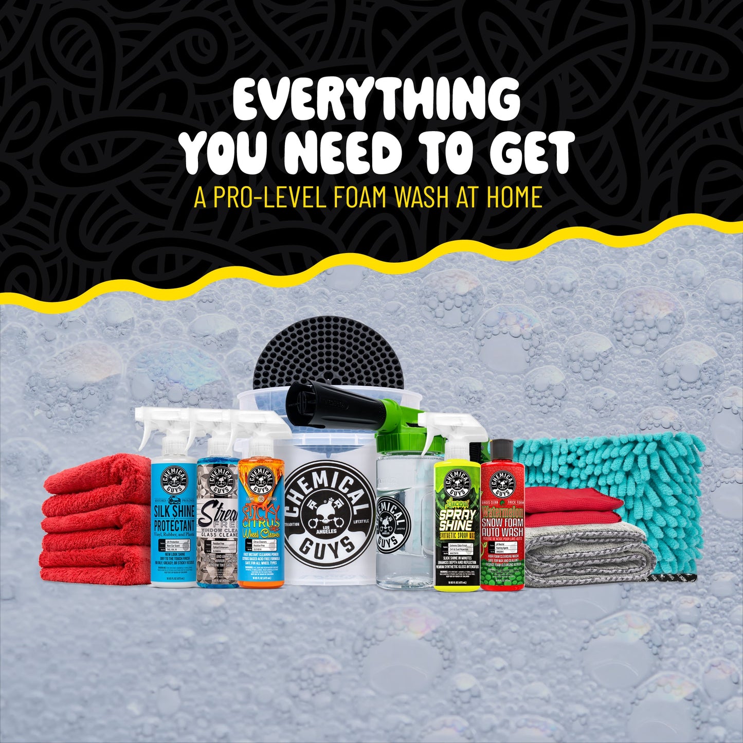 All in One Foam Blaster Wash & Wax Ultimate Kit w/Bucket