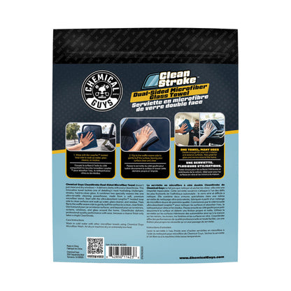 CleanStroke Dual-Sided Microfiber Glass Towel 2-Pack